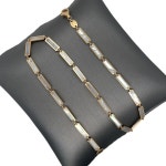 14K Italian Gold Mother of Pearl Rectangle Bar Inlay Anklet - Etsy
