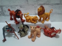 Lion King Mufasa Baby Simba Rafiki Plastic Figure Burger King Fast Food Toys 1990s Disney Movie Scar King Jungle Sealed or Loose... 