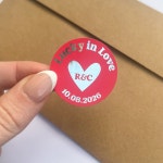 Lucky in Love Wedding Stickers for Scratch Card Favours Personalised Wedding Stickers - Etsy