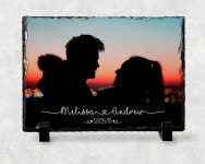 Personalized Wedding Photo Slate Slab, Engagement Gift, Personalized Picture Slate, Valentines Day Gift, Love Keepsakes... 