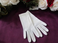 Vintage White 100% Nylon Wrist-length Gloves One Size. Made in - Etsy