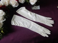 Vintage Cream Double Woven Nylon Mid-length Gloves Size 7 - Etsy
