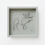 Single Line Caribou/reindeer Wire Wall Art - Etsy