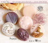 7 Alte Schöne Vintage Glasknöpfe Anno 1950/60 Diverse Designs ø Je Ca 18 Mm Nr 216 - Etsy
