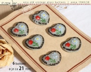6 Uralte Vintage Glasknöpfe Anno 1940 - Bunt Handbemaltes Glas Auf Original Karton - in Herzform - ø Je Ca 22 Mm - Nr 634 - Etsy