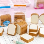 4pcs Set Toast Bread Erasers Mini Pencil Erasers Cute Bread - Etsy