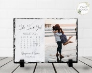 She Said Yes Engagement Calendar Photo Slate 5x7 Natural Rock - Etsy