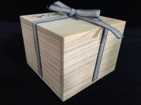 H1276 Japanese Wooden Storage Box Vintage Signed Ribbon KANJI Interior - Etsy