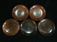 S0809 Japanese Wooden Tea Cup Saucer CHATAKU Vintage 5pc Simple SENCHA - Etsy