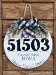 Zip Code Door Hanger Personalized Door Hanger Custom Door - Etsy