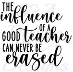 The Influence of a Good Teacher Can Never Be Erased Svg / - Etsy