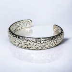 Vintage Sterling Silver Cuff Bracelet - Etsy