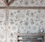 Vintage Sea Marine Wallpaper Kids Wallpaper Nursery Decor - Etsy