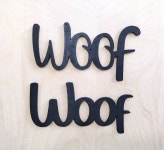 Woof Word Cut Out, Dog Mom Gifts, Dog Dad Gifts, Wood Cut Word, Wall Wood Words, Wooden Dog Sign, Wood Signs, Dog Sign, Dog Stuff... 