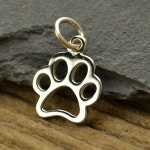 Sterling Silver Paw Print Charm Openwork Paw Charm A1209 - Etsy