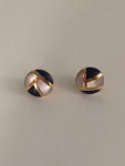 Vintage 14k Gold Earrings Inlaid with Lapis and Mother of | Etsy