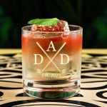 Dad Est 2023 Golf Clubs Whiskey Glass New Dad Gift First Fathers Day Established Date Birthday or Golf Whiskey Glass Gift From... 
