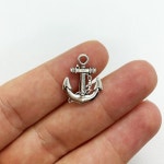 8 Anchor Antique Silver Tone Charms 2 Sided A0255 - Etsy 8 Anchor Antique Silver Tone Charms 2 Sided  A0255 - Etsy