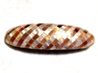 Brown Mother of Pearl Sea Shell Inlay Hair Barrette - Etsy