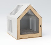 Modern Dog House, Wooden Pet House, Puppy Dog Crate, Puppy Dog Kennel, Puppy Lounge Dog Lover Gift, İndoor Dog Puppy Bed, Wood... 