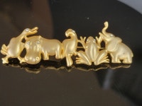 Extra Large Zoo Brooch Pin, Zoo Jewelry,gold Cottagecore Jewelry,nature Lover Jewelry,nature Lover Gift Jewelry, Elephant Brooch...