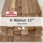 12 Walnut Scrap Wood 3/4 X .75-2.5 X 12 - Great for Crafting or DIY Cutting Boards - Free Shipping! - Etsy
