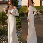 A-line Wedding Dress With Slittulle Wedding Dresshaily - Etsy