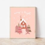 Merry & Bright Print Boho Christmas Holiday Printables - Etsy