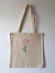 Artsy Cute Flower Embroidered Tote Bag - Etsy