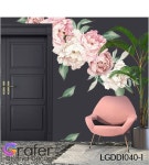 Peony Flowers Wall Sticker, Peel and Stick Decals Removable Decal, Peony Wall Decal, Peony Floral Decal, Nursery Wall Decal G5738... 
