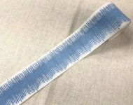 White & Light Blue 3.25 Width Woven Embroidery Trim Tape H-014/1-38 Upholstery / Drapery / Interior Design / Home Furnishing... 