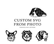 Custom Svg From Photo, Convert JPG to SVG, Cut File, Pet Portrait Svg, Custom Design, Silhouette, Clipart - Etsy