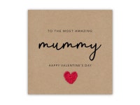 Mummy Valentines Card, Happy Valentines Card for Mummy, Personalised Mummy Valentines Card, Happy Valentines Day Gift for Mum... 