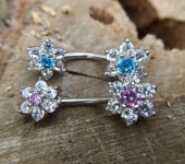 Zircon Belly Ring Belly Barnavel Piercing Ringbelly Button - Etsy