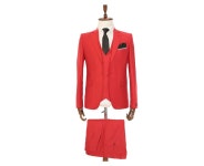THREE PIECE SUIT Red Mens Suit Three-piece Suit With Notch - Etsy