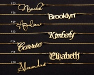 14k Gold Name Necklace, Necklace With Name, Minimalist Handmade Jewelry, Personalized Necklace Necklace - Name Jewelry... 