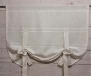 White Vintage Tie up Curtain Valance H3179cmx | Etsy