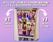 BTS Lucky Draw PC Vending Machine: V2 & V3 Holographic Photocard ONE Random - Etsy