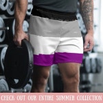 Asexual Flag Athletic Long Shorts  Gift for Gym Ace  Summer | Etsy