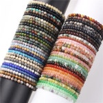 6mm Natural Gemstone Beads Bracelet Handmade Men Women - Etsy