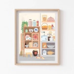 Nostalgic Chinese Kitchen Scene, Popos Home, Chinese New Year Visit, Giclee Art Print - Etsy