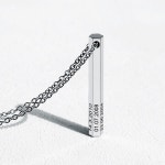 Personalised Hexagonal Bar Rolo Chian Necklace With Smooth Polished Finish. for Men or Woman - Etsy