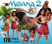 Moana 2 Clipart, Moana 2 PNG, Moana Birthday, Moana Printable, Moana Font, Maui SVG Instant Digital Download - Etsy