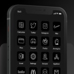 140+ Professional Ios Dark Black and White Icon Set | iPhone... Icons | Beautify Your iPhone Homescreen | Icon Pack | - Etsy