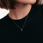 Diamond Pave Cross Necklace in 14K Solid Gold Diamond Cross Pendant Necklace for Women 14K Real Gold Christian Jewelry Baptism... 