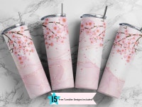 Japanese Cherry Blossom 20 Oz Skinny Tumbler Wrap Sublimation - Etsy
