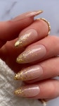 Gold Leaf Ombre Custom Press on Nails - Etsy Canada