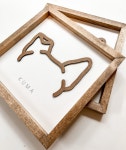 Dog Ear Framed Art Custom Dog Art, Celebrate a New Puppy or Cherished Dog, Makes a Great Pet Memorial Gift for Dog Lover Dog Ear... 