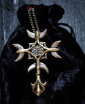 Goetia Cross - Magic Talisman; Silver & Gold Plated Goetic Amulet - Etsy