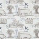 Farm Fresh Fabric Barn Fabric 100% Cotton Duck Cloth Home - Etsy